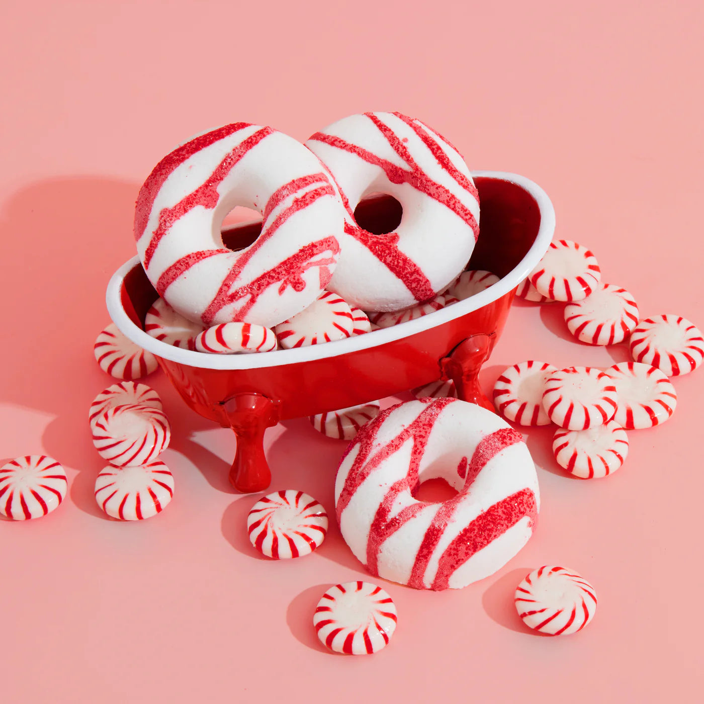 Candy Cane Bath Bomb Trio