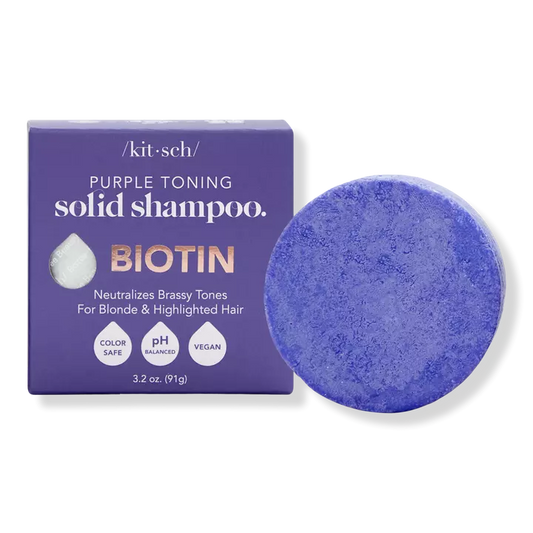 Purple Toning Solid Shampoo with Biotin