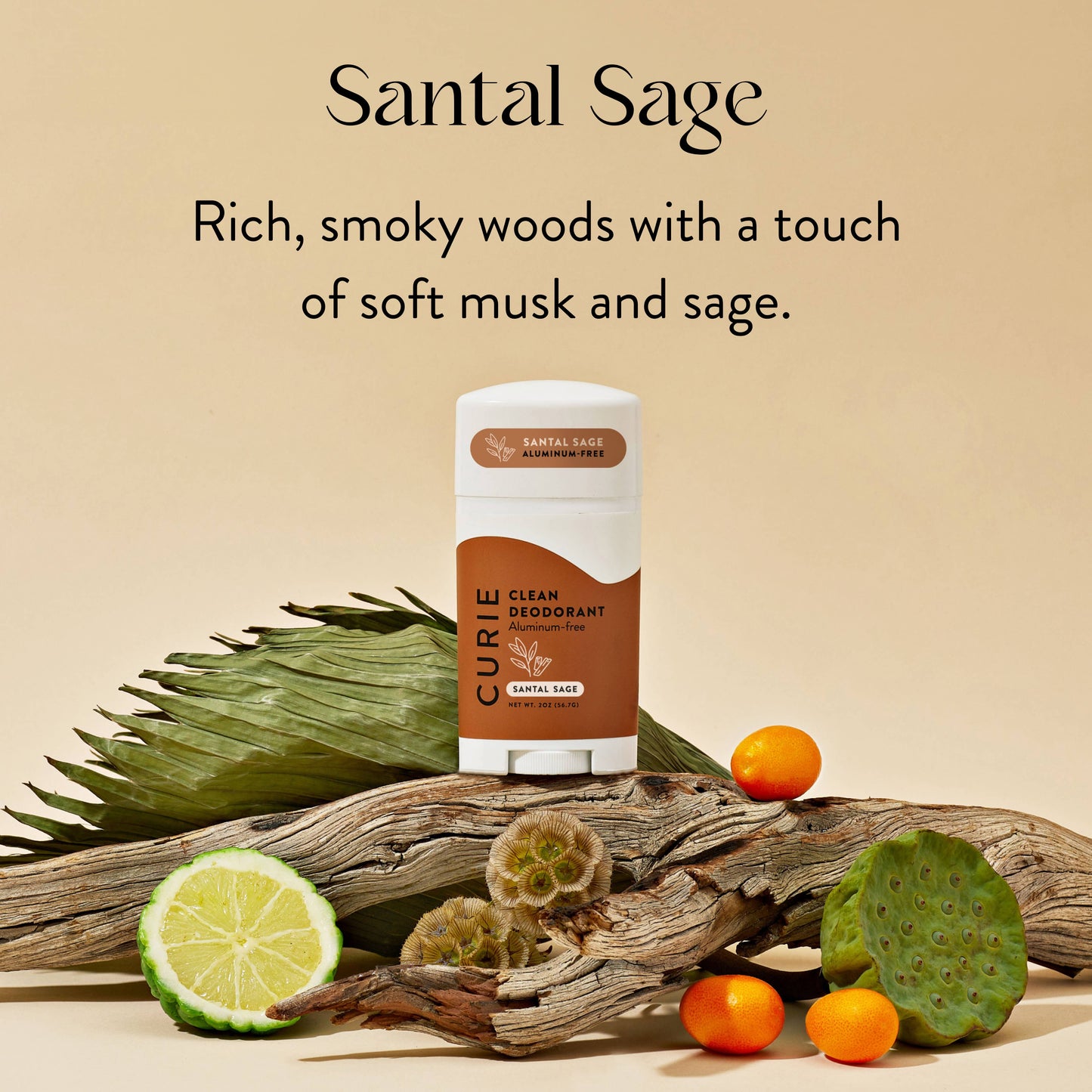 Aluminum Free Deodorant Stick Santal Sage