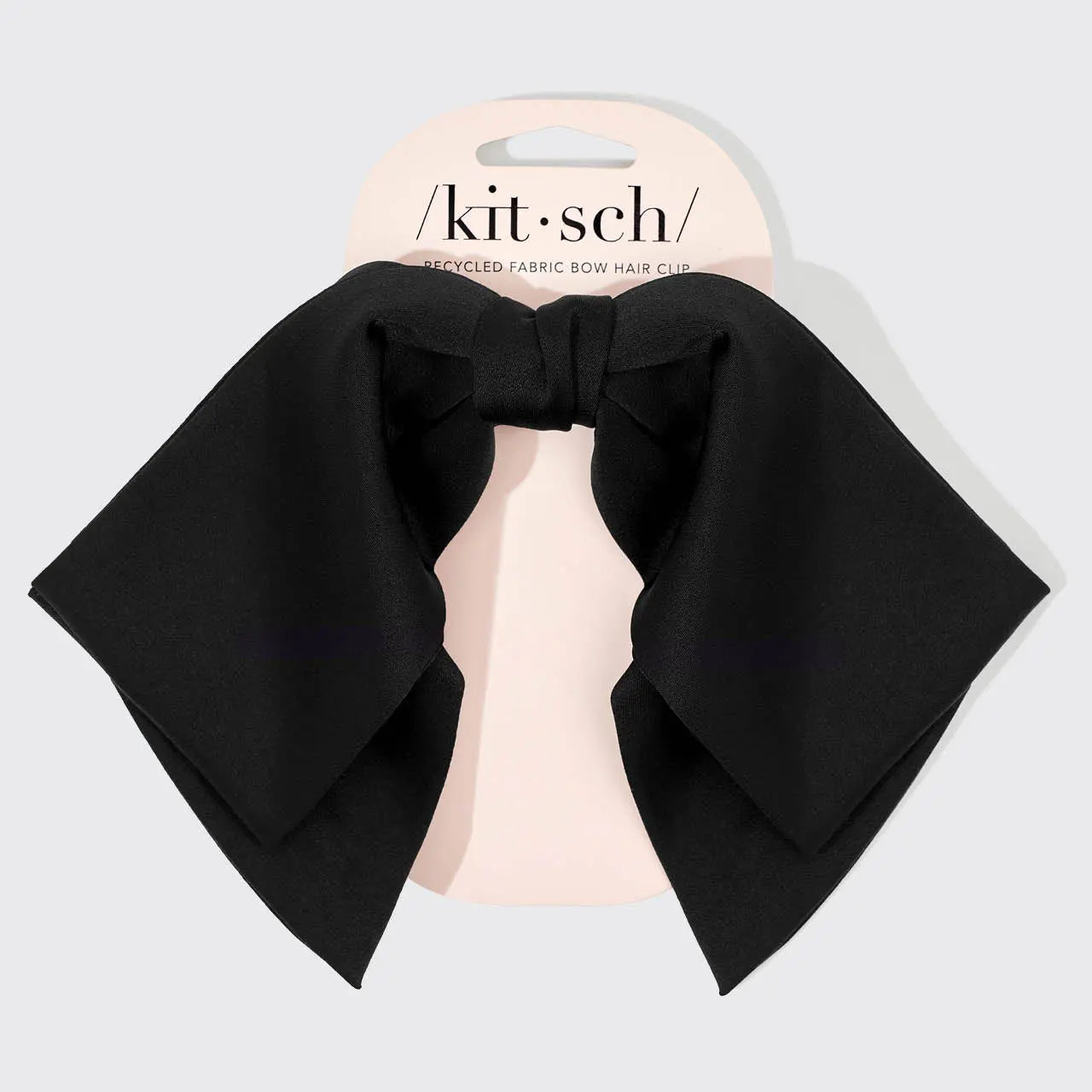Black Bow Clip Made with Recycled Fabric