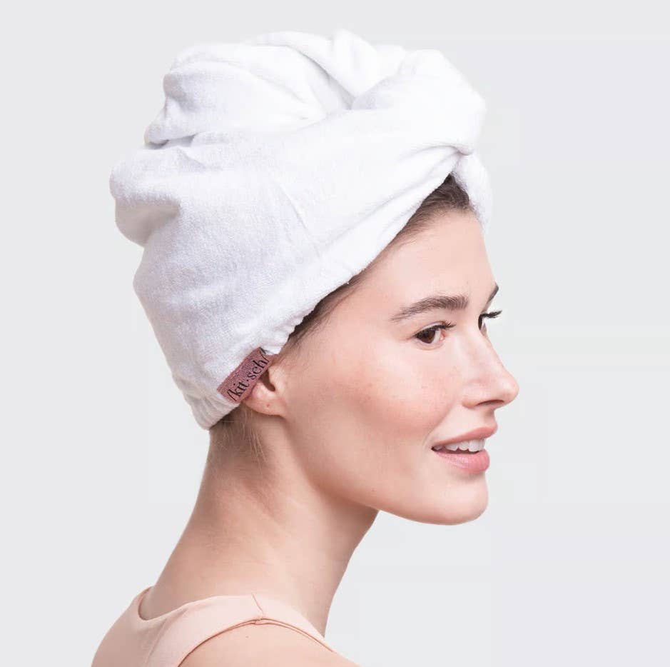 Quick Dry Hair Towel - White