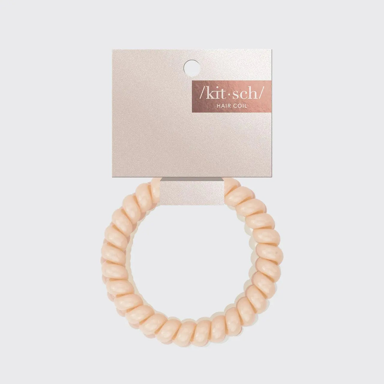 Spiral Hair Ties 4 Pc - Large Nude