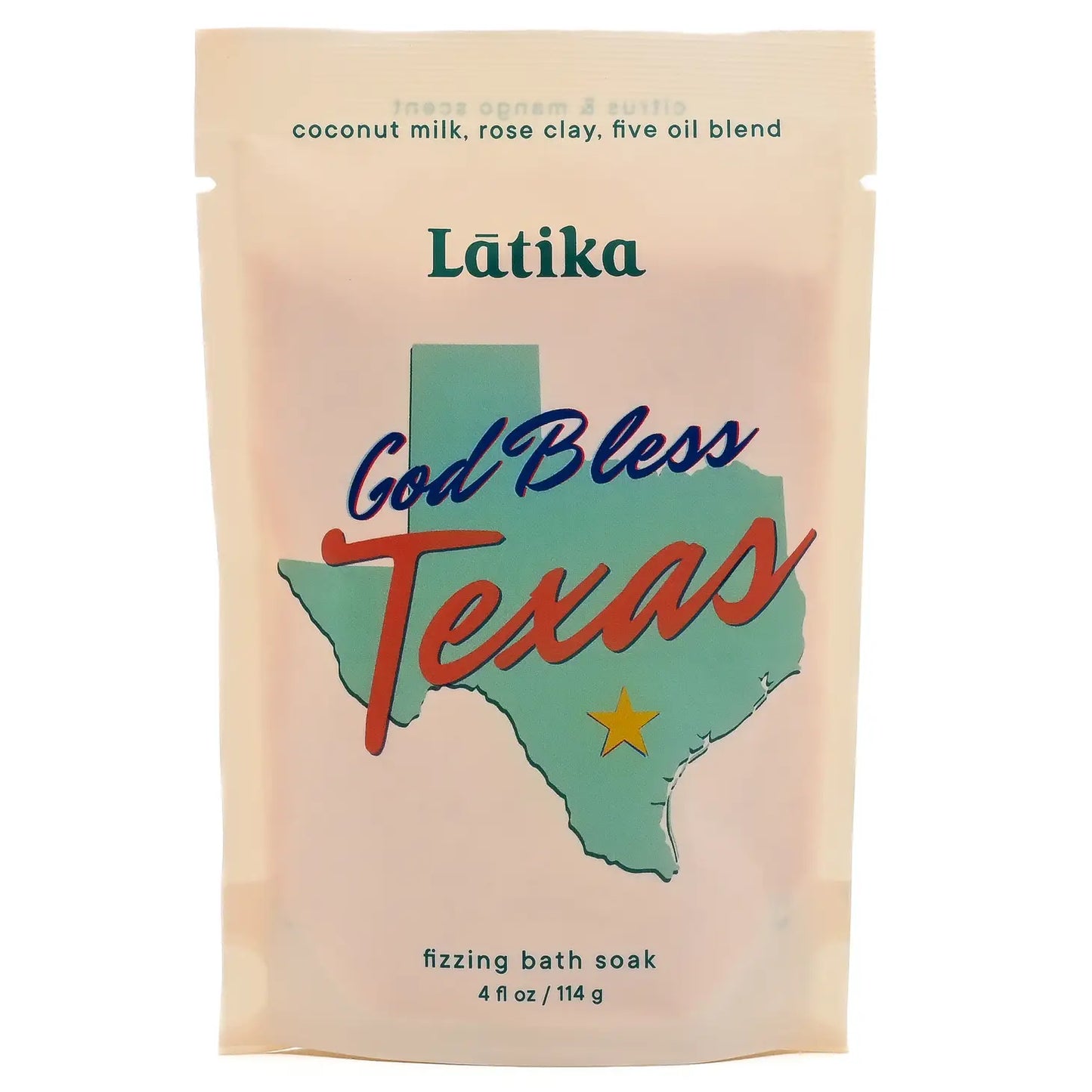 Fizzing Bath Soak with Coconut Milk, Rose Clay and Oil Blend