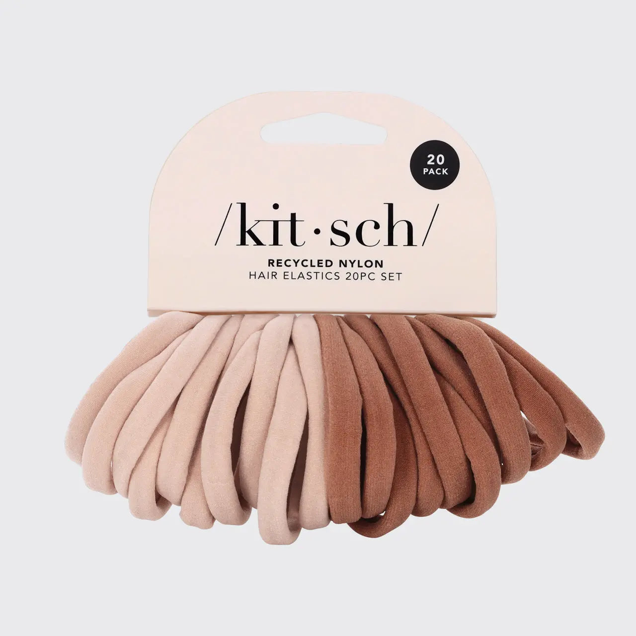 Recycled Nylon Hair Elastics - 20 PC Set