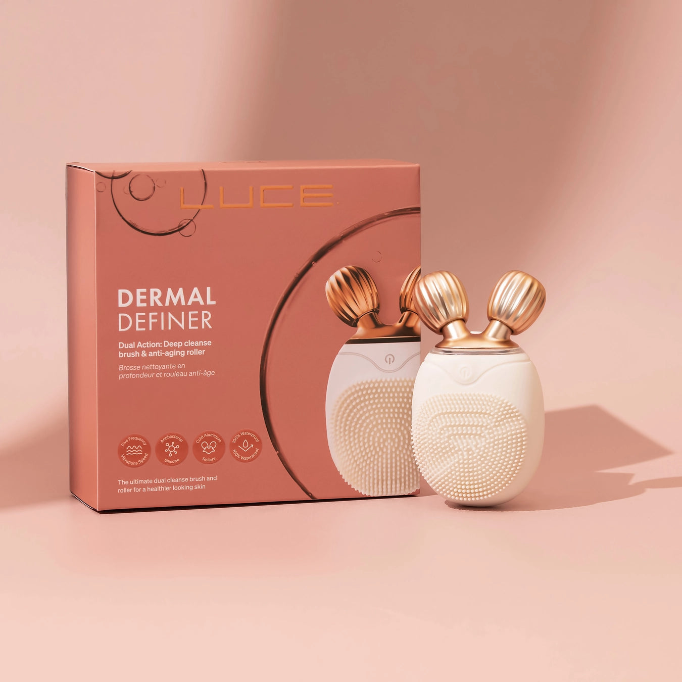 Dermal Definer Dual Action Deep Cleanse Brush & Anti-Aging Roller