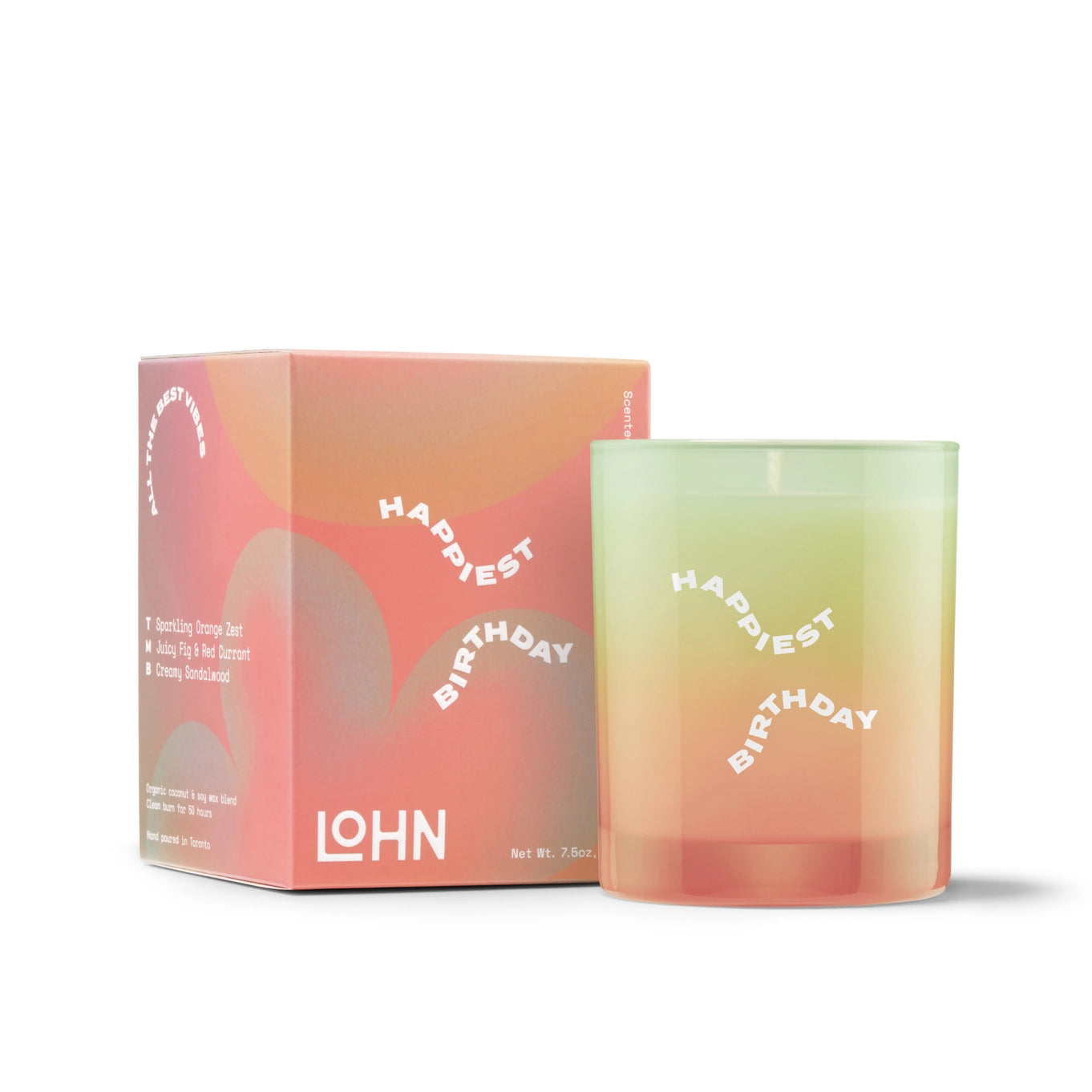 Happiest Birthday Candle - Citrus, Fig & Sandalwood
