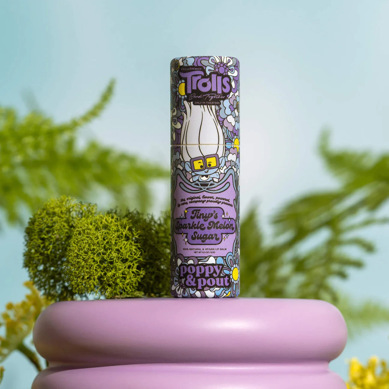 Trolls Band Together x Poppy & Pout Vegan Lip Balm