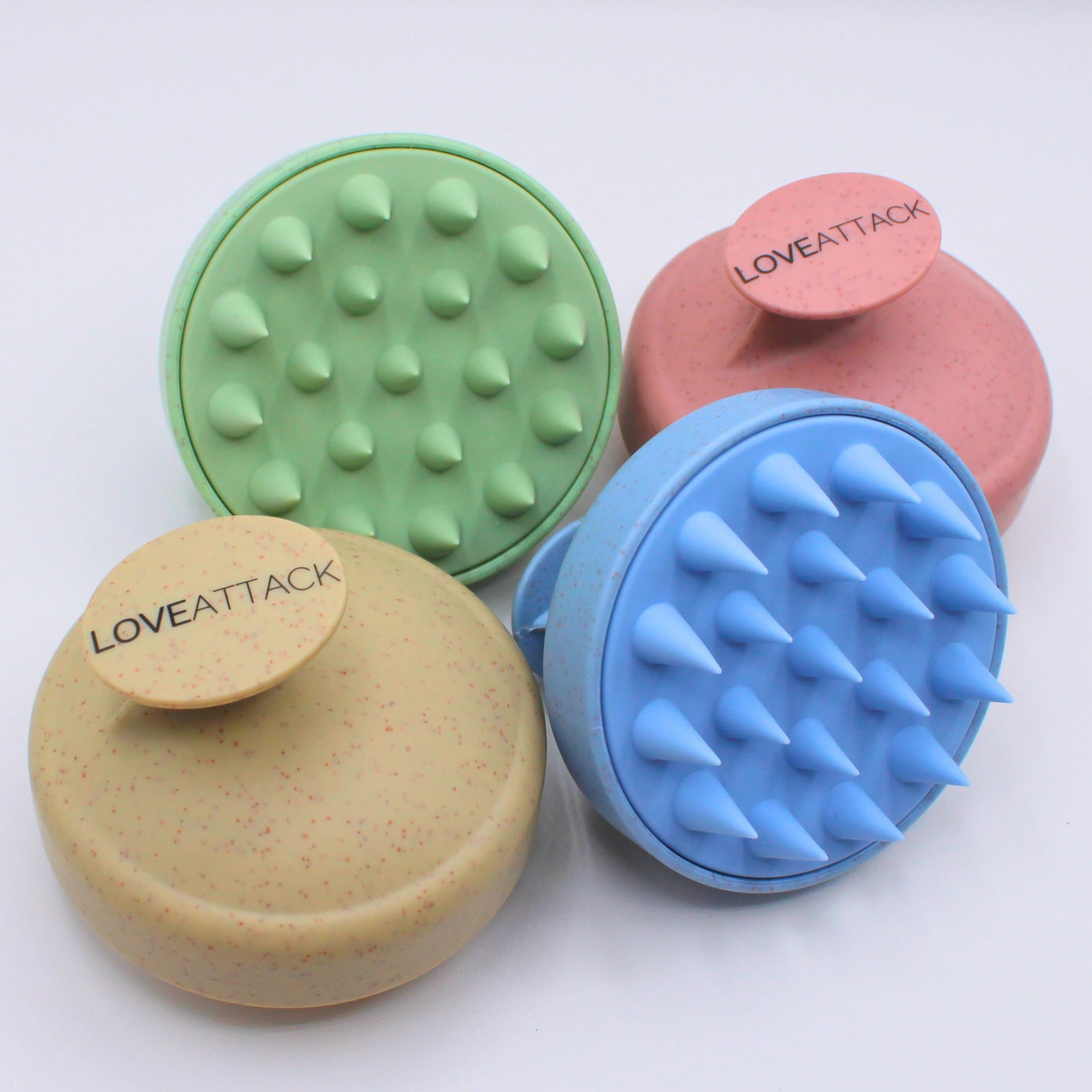 Wheat Straw + Silicone Scalp Massager Shampoo Brush