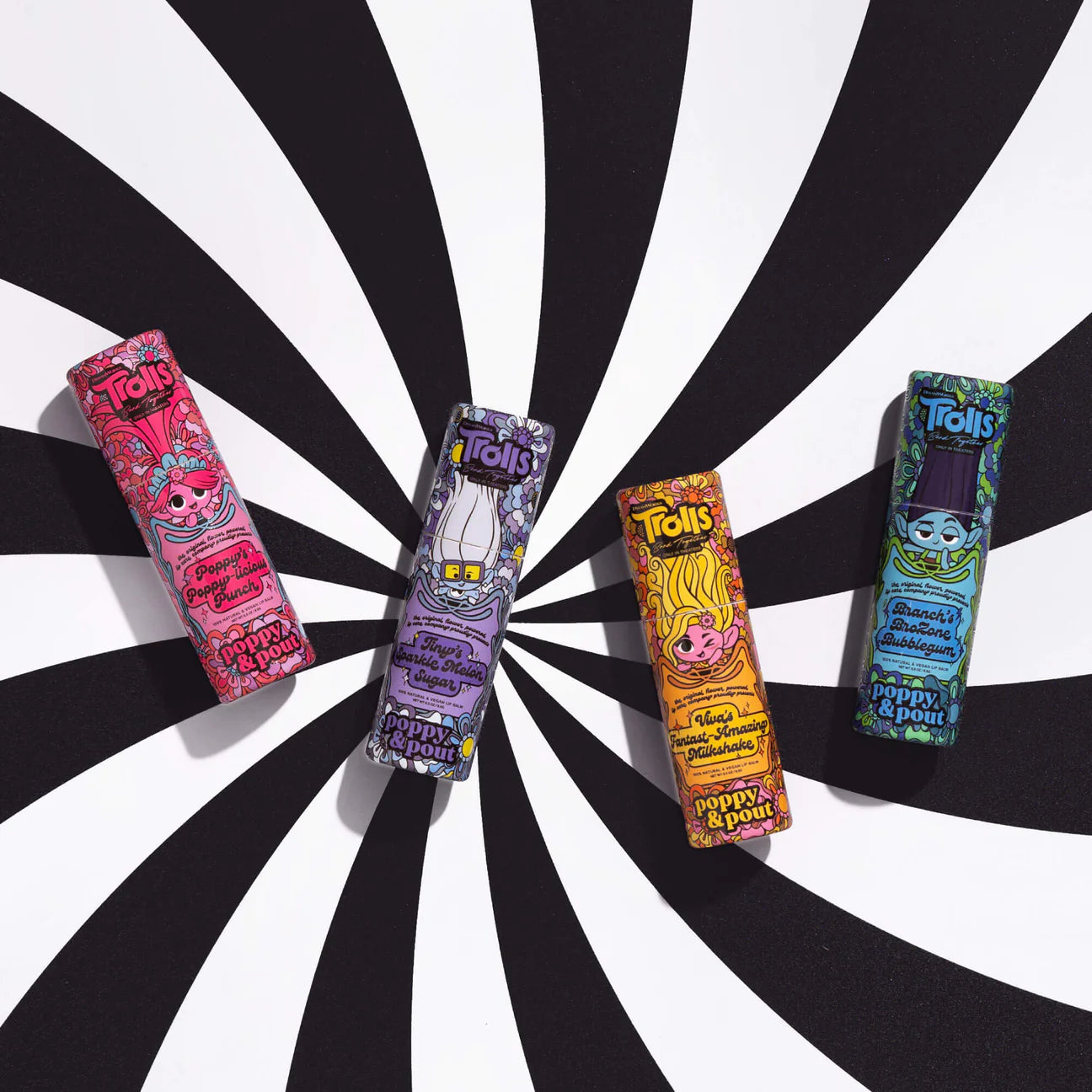 Trolls Band Together x Poppy & Pout Vegan Lip Balm