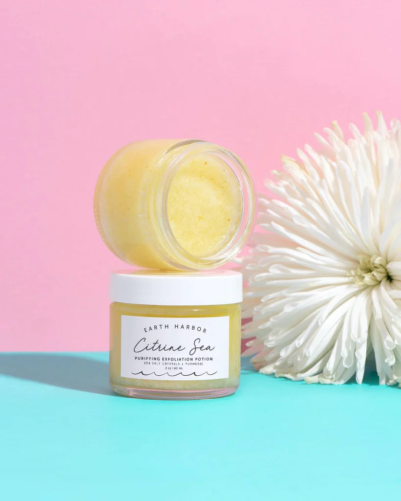 Citrine Sea Purifying Exfoliation Potion with Sea Salt Crystals + Turmeric