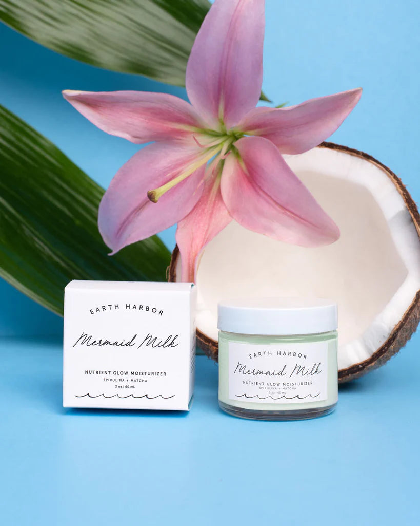 Mermaid Milk Nutrient Glow Moisturizer with Spiraling + Matcha