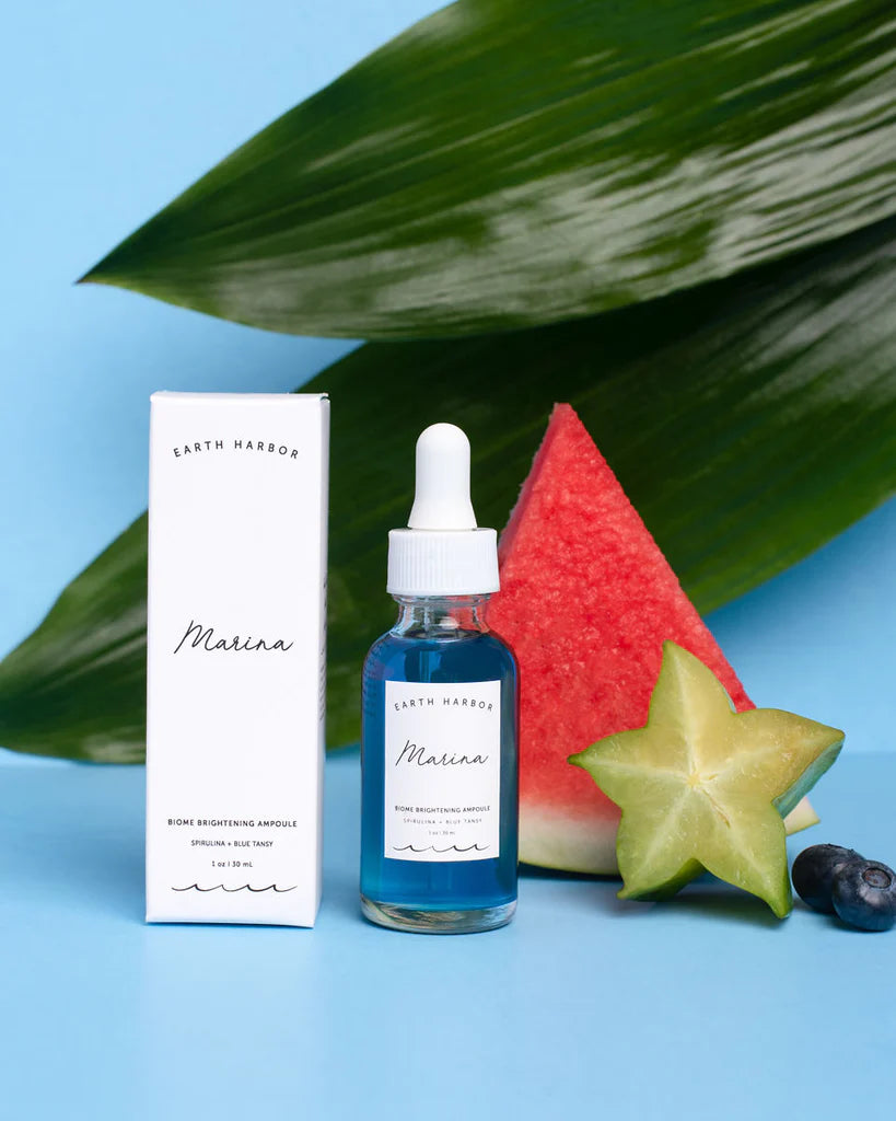 Marina Biome Brightening Ampoule with Spiraling + Blue Tansy