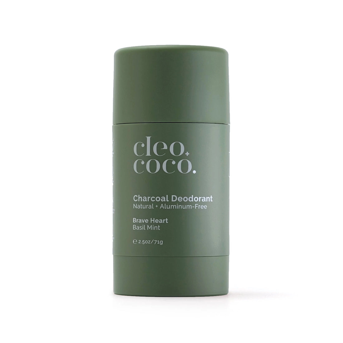 Charcoal Deodorant - Brave Heart, Basil Mint