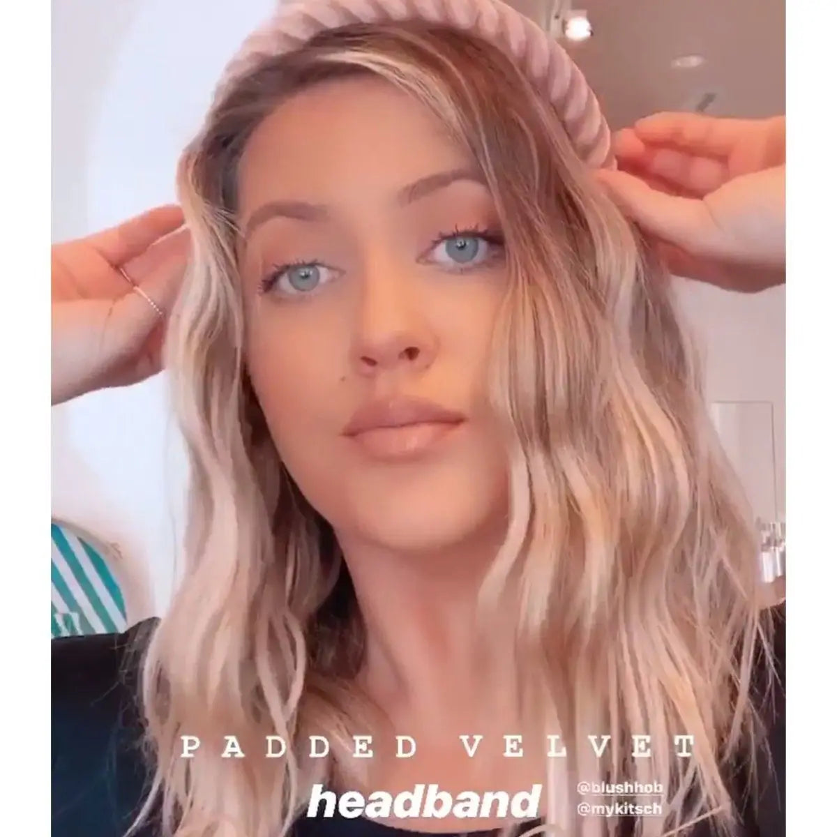 Padded Velvet Strip Blush Headband