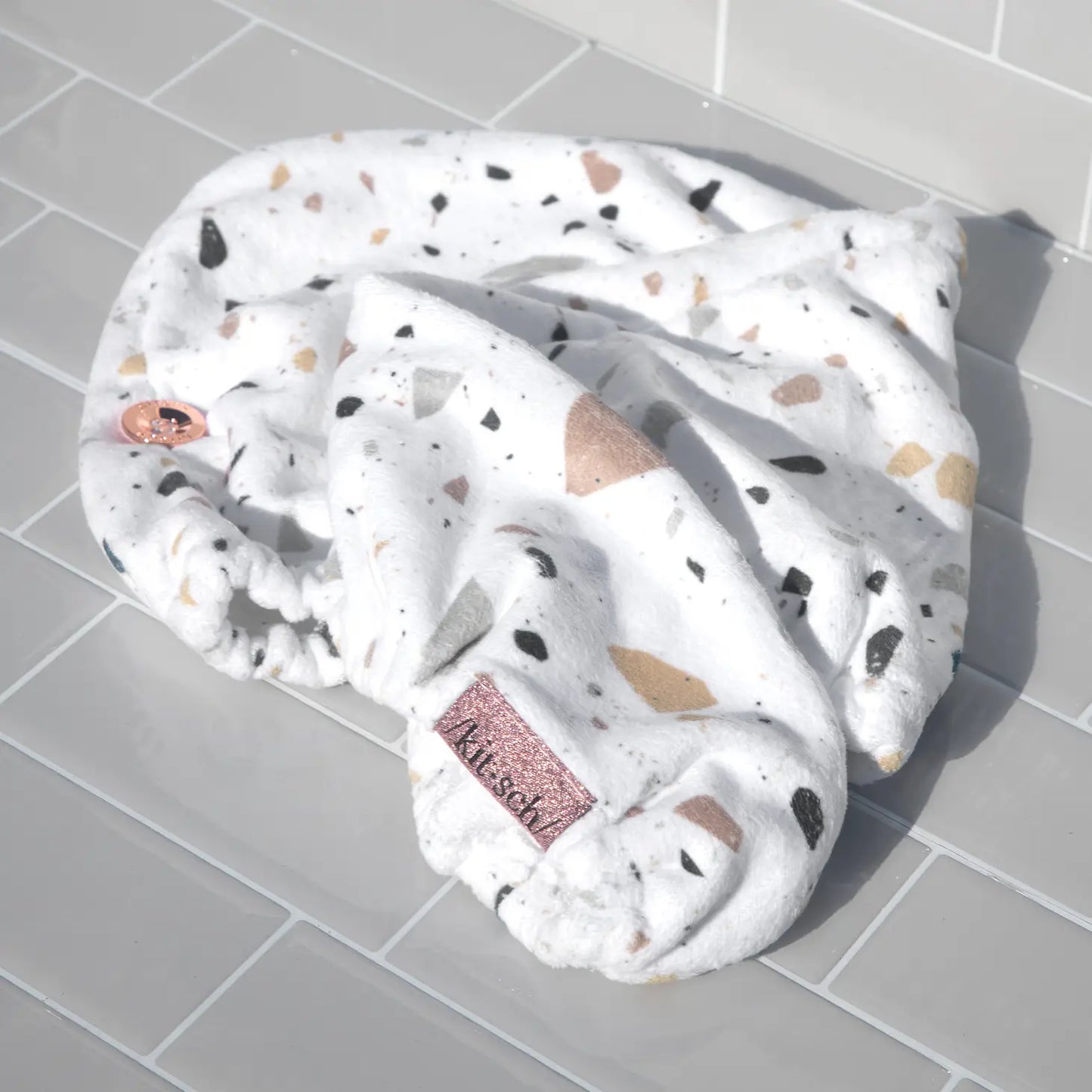 Quick Dry Hair Towel - Terrazzo