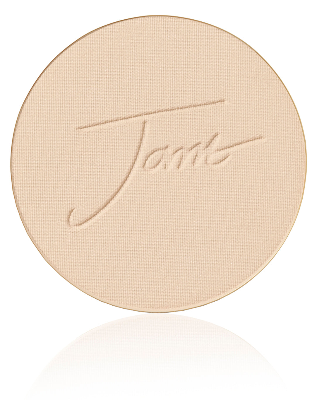 PurePressed® Base Mineral Foundation SPF 20/15 Refill by Tarte, a versatile light beige pressed powder, embossed with Tarte, offering foundation, concealer, and sunscreen benefits.