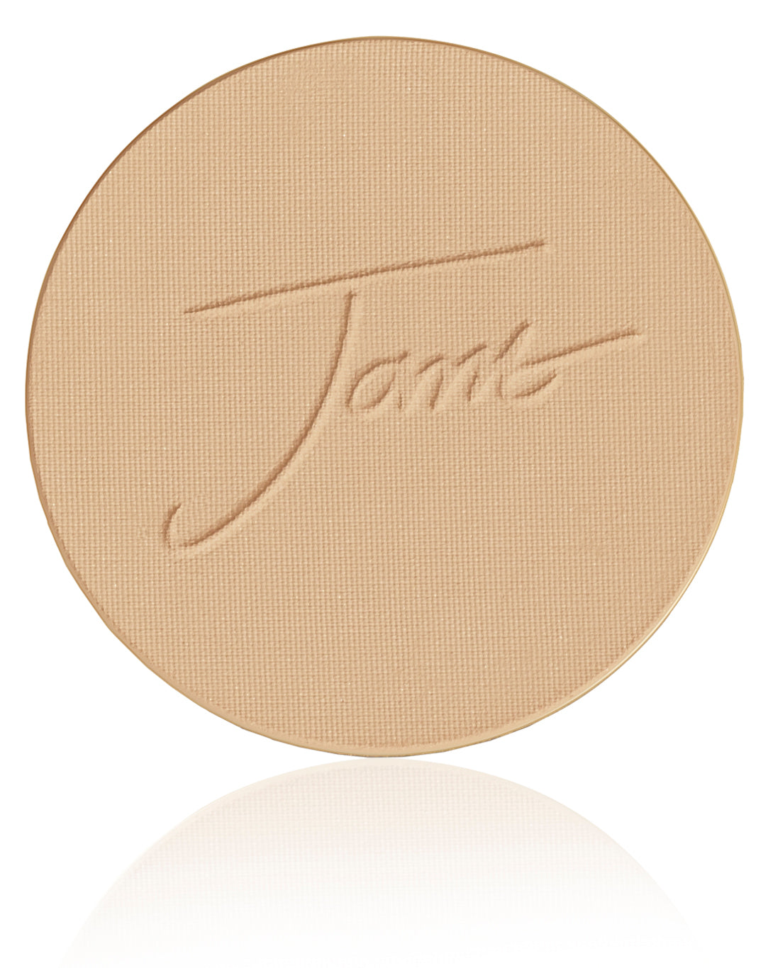 PurePressed® Base Mineral Foundation SPF 20/15 Refill, a Tarte Cosmetics pressed powder in light tan, embossed with Tarte, offering foundation, concealer, and sun protection.