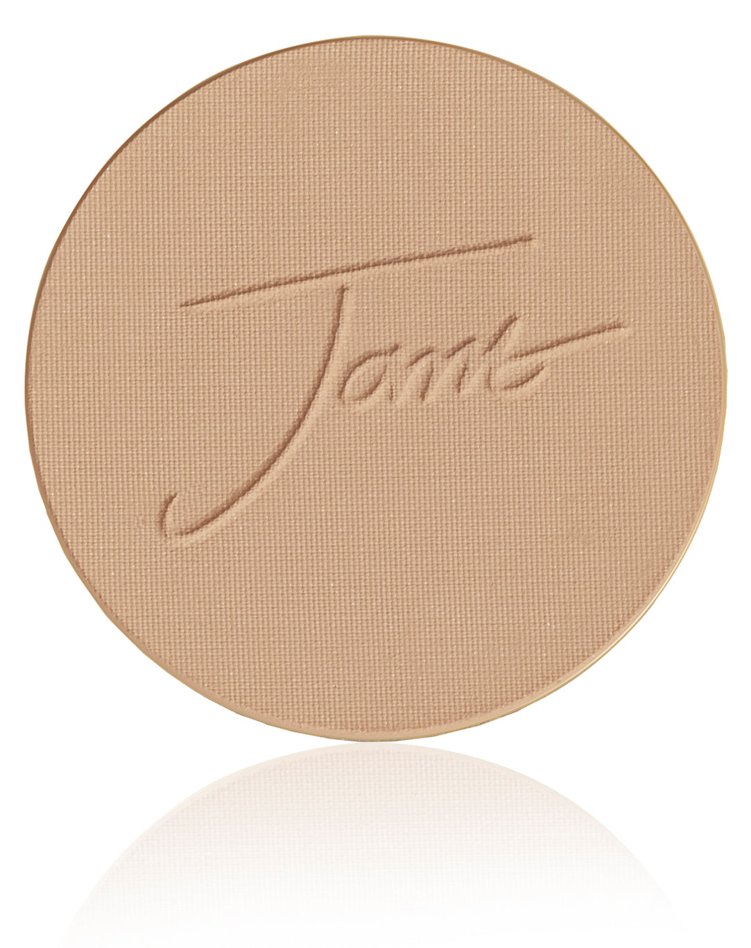 Tarte Cosmetics pressed powder in light-beige, embossed with Tarte logo, from Beauty Shop Bellaire's sustainable beauty collection.