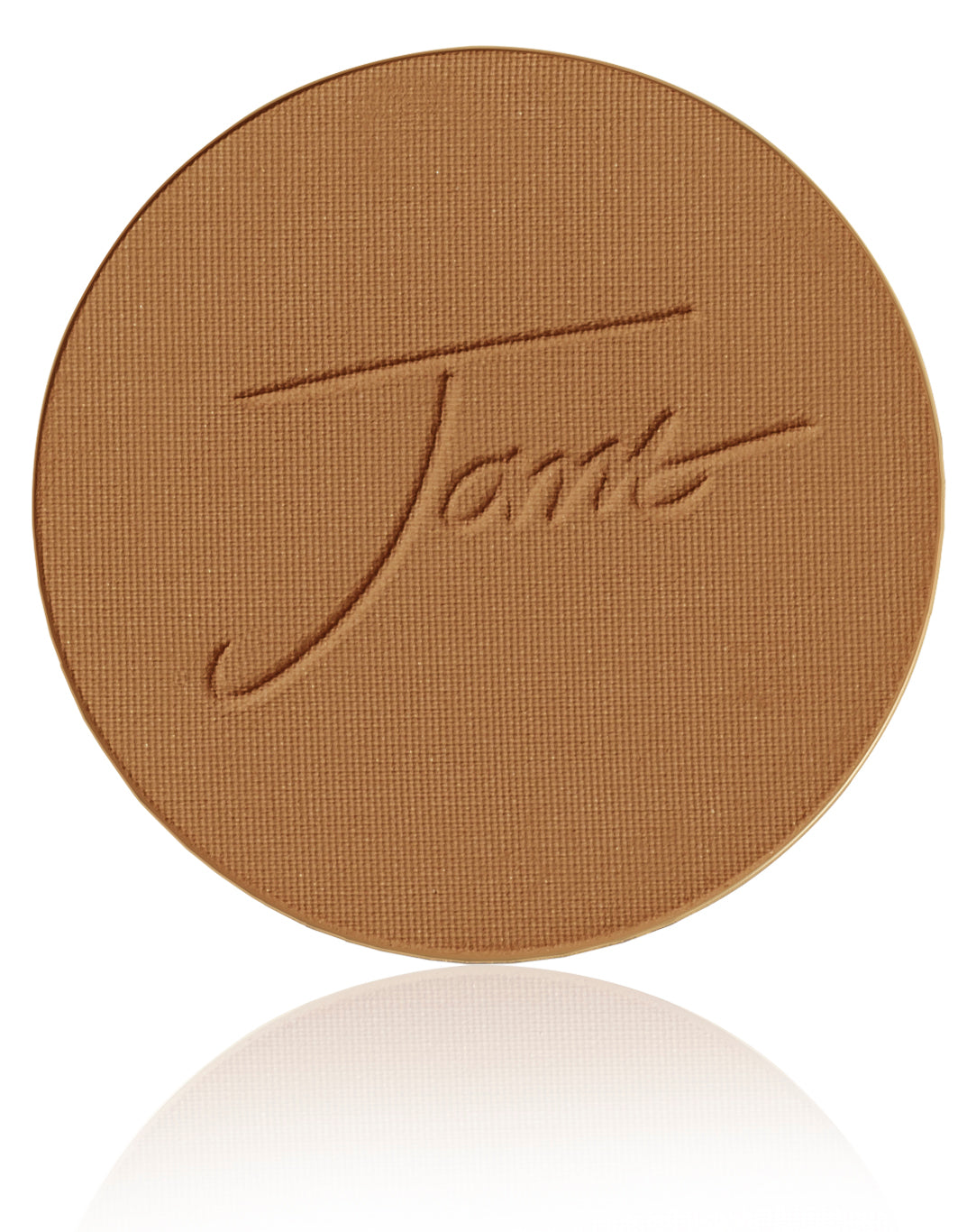 Tarte bronzer from PurePressed® Base Mineral Foundation SPF 20/15 Refill, featuring embossed branding, offers a natural finish with SPF protection and antioxidant benefits.