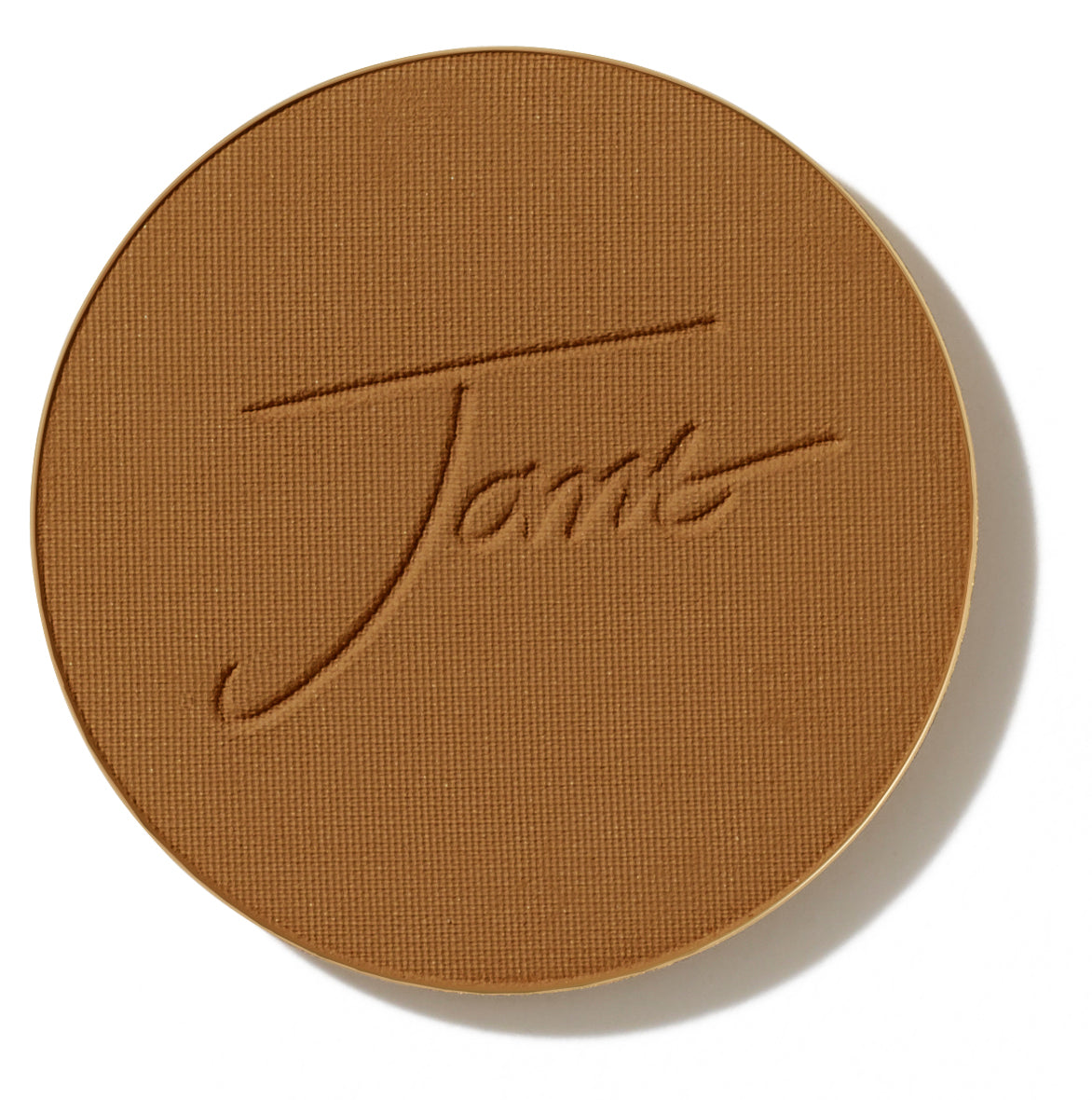 PurePressed® Base Mineral Foundation SPF 20/15 Refill by Tarte, a brown pressed powder embossed with Tarte, offers buildable coverage and SPF protection.