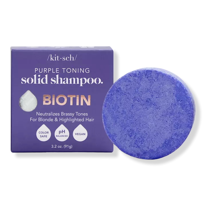 Purple Toning Solid Shampoo with Biotin