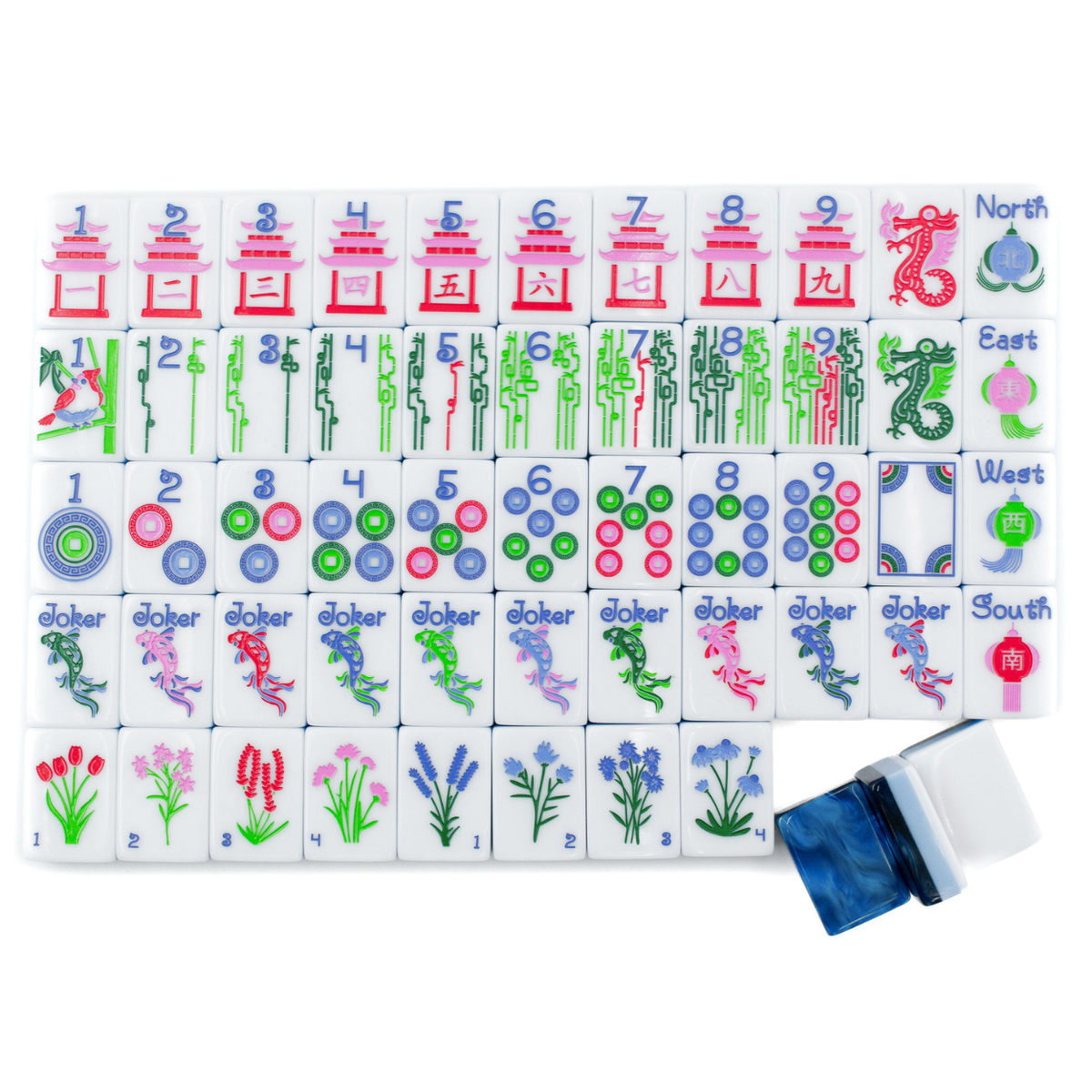 The Jubilee Mahjong Tiles: Midnight Blue