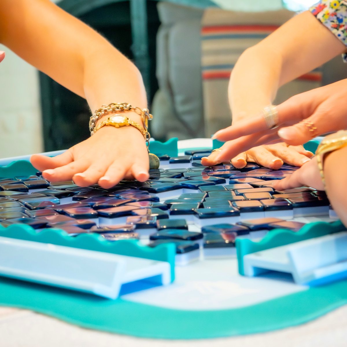 The Jubilee Mahjong Tiles: Midnight Blue