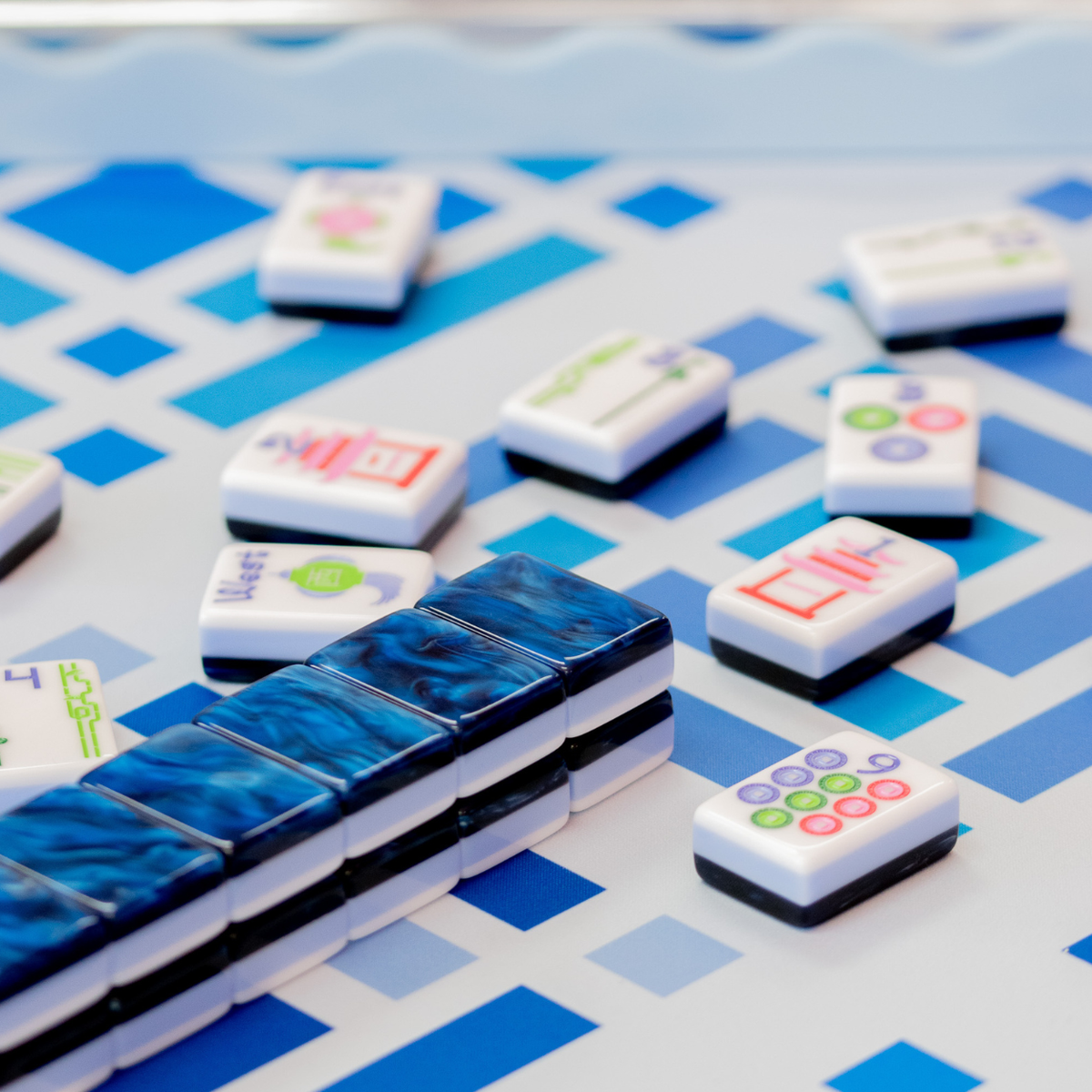 The Jubilee Mahjong Tiles: Midnight Blue