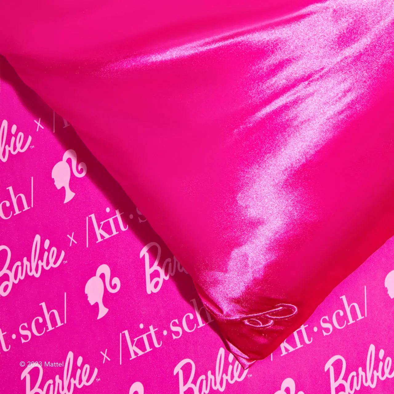 Barbie™ x Kitsch Satin Pillowcase Barbie™ Pink - Standard/Queen