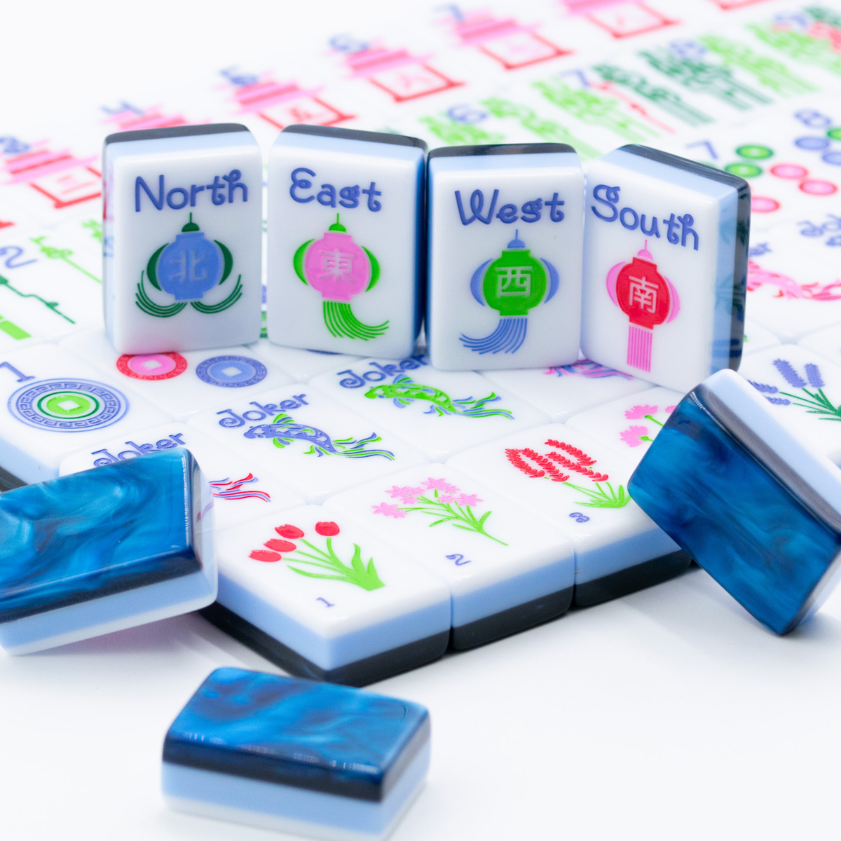 The Jubilee Mahjong Tiles: Midnight Blue