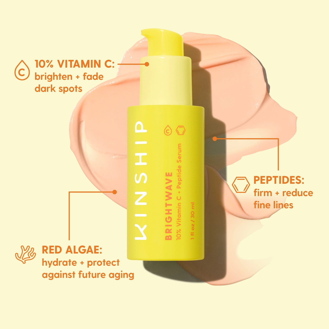 Brightwave 10% Vitamin C + Peptide Serum