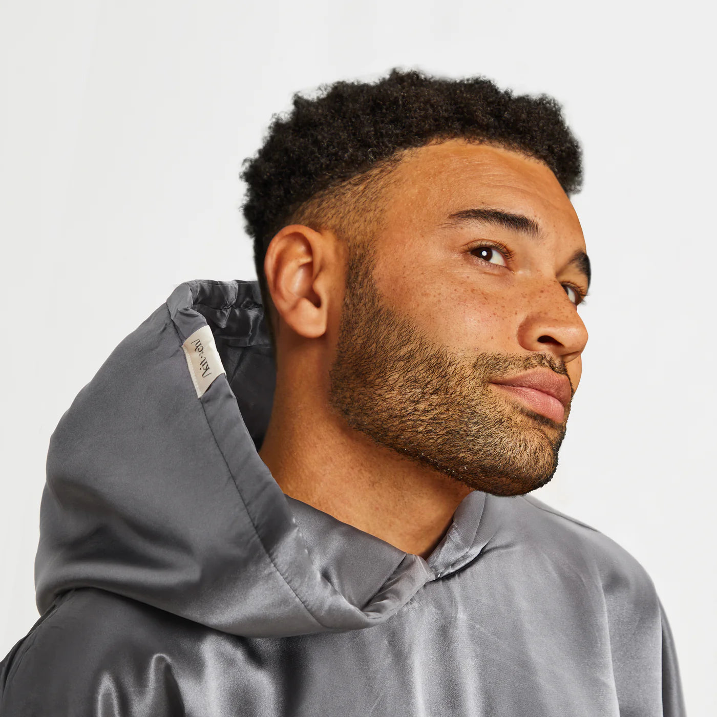 Glazey Satin Hoodie - Blush