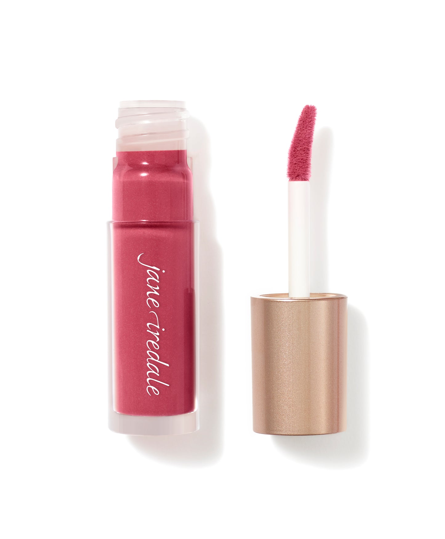 Beyond Matte® Lip Stain in a clear tube with a gold cap, featuring a doe-foot applicator. Offers buildable, long-lasting matte color for comfortable, everyday wear.