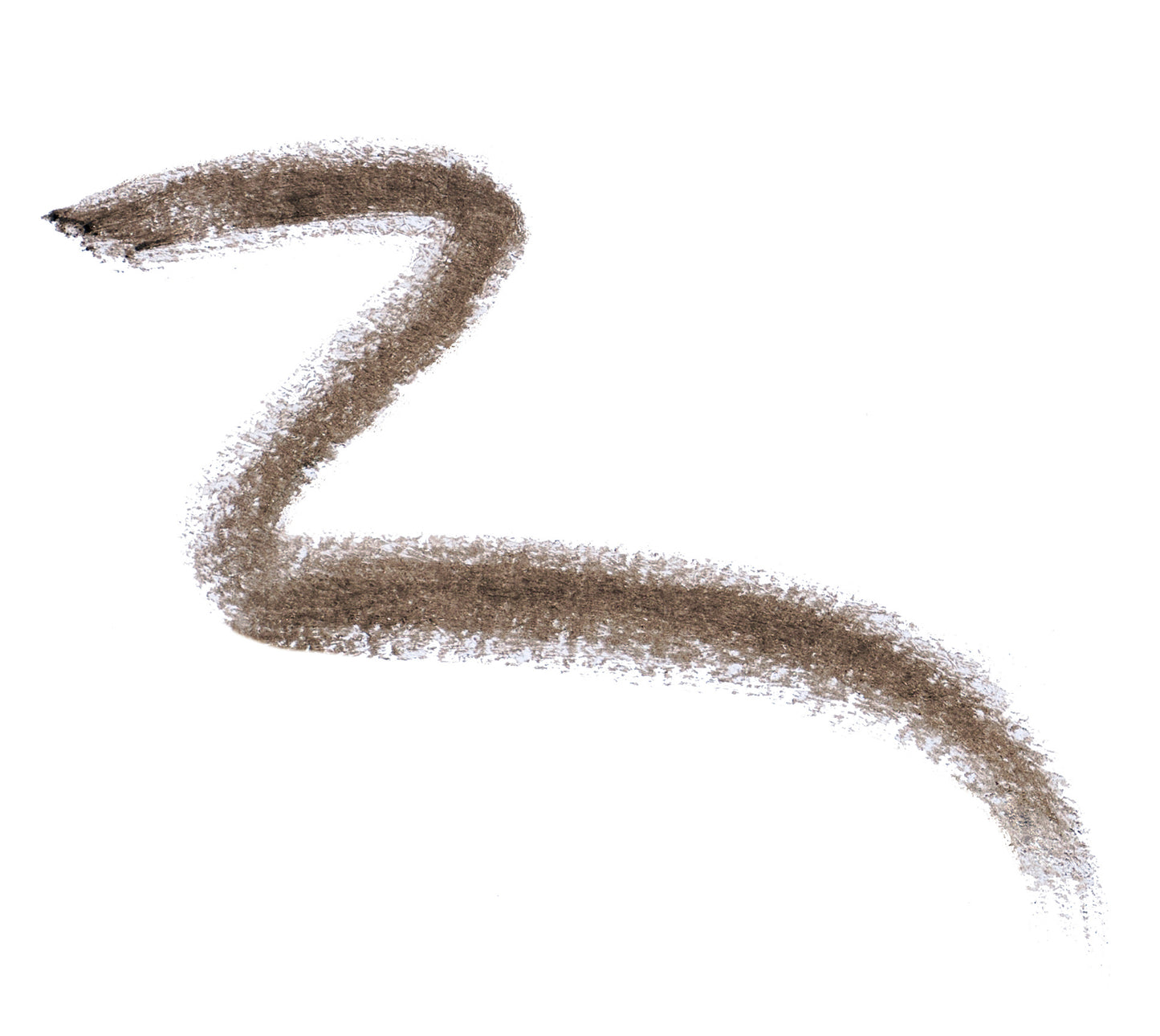 PureBrow® Brow Powder showcased as a textured brown zigzag, illustrating its soft, blendable formula for natural, defined brows.