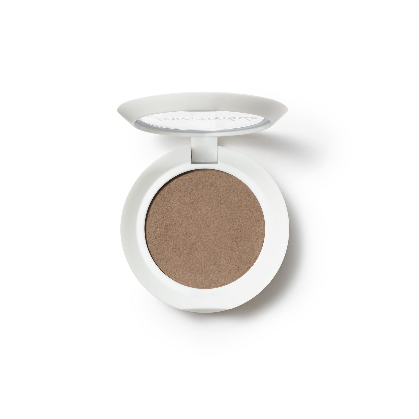 PureBrow® Brow Powder in a compact, open to show matte brown powder, ideal for naturally defining brows with buildable, blendable coverage.