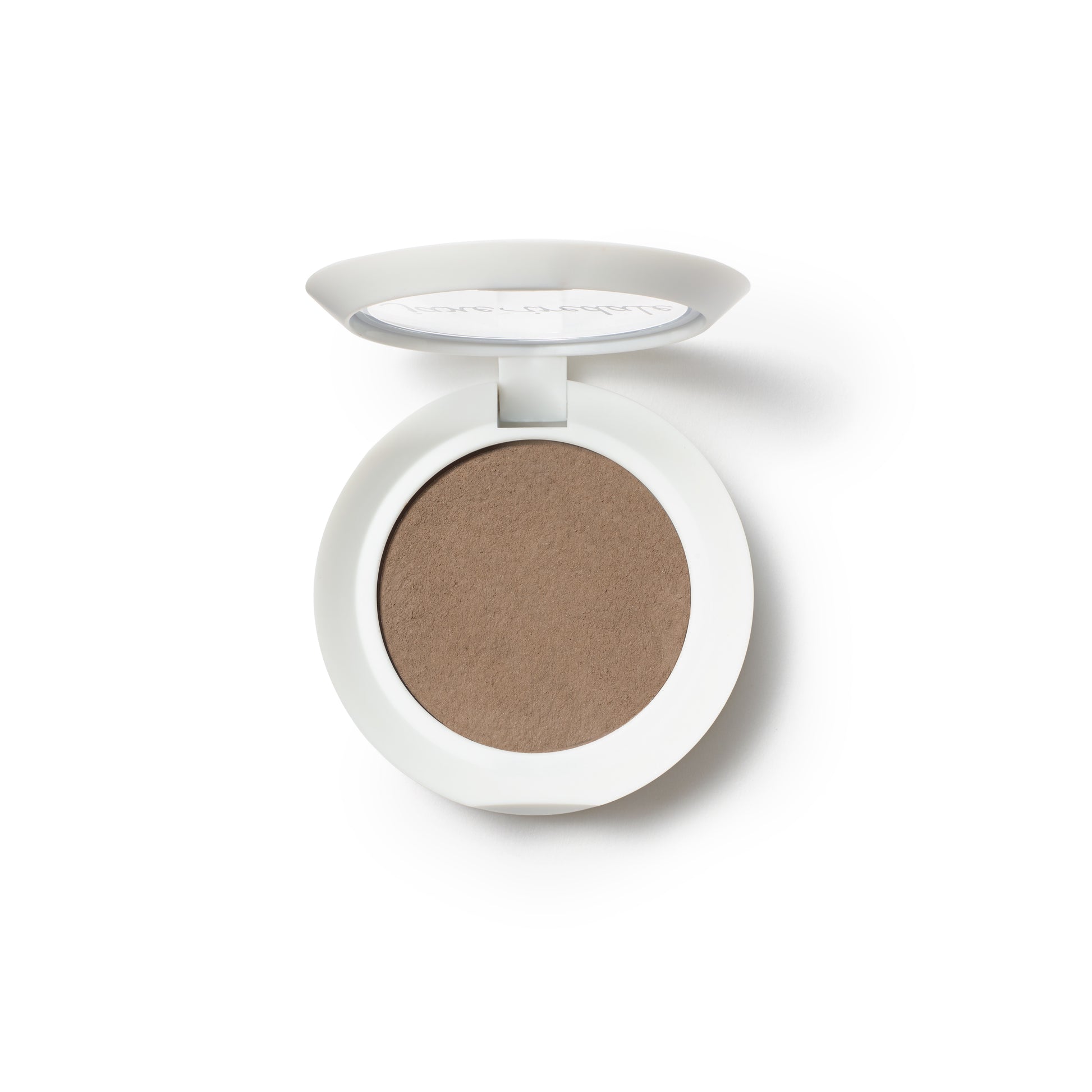 PureBrow® Brow Powder in a compact, open to show matte brown powder, ideal for naturally defining brows with buildable, blendable coverage.