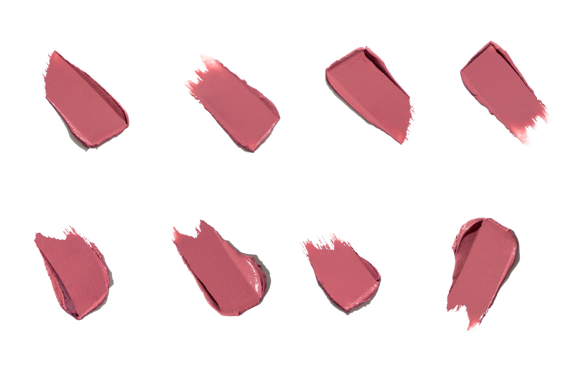 ColorLuxe Hydrating Cream Lipstick swatches showcase its creamy, hydrating texture and rich mauve-pink color, highlighting the luxurious, all-day comfortable wear formula.