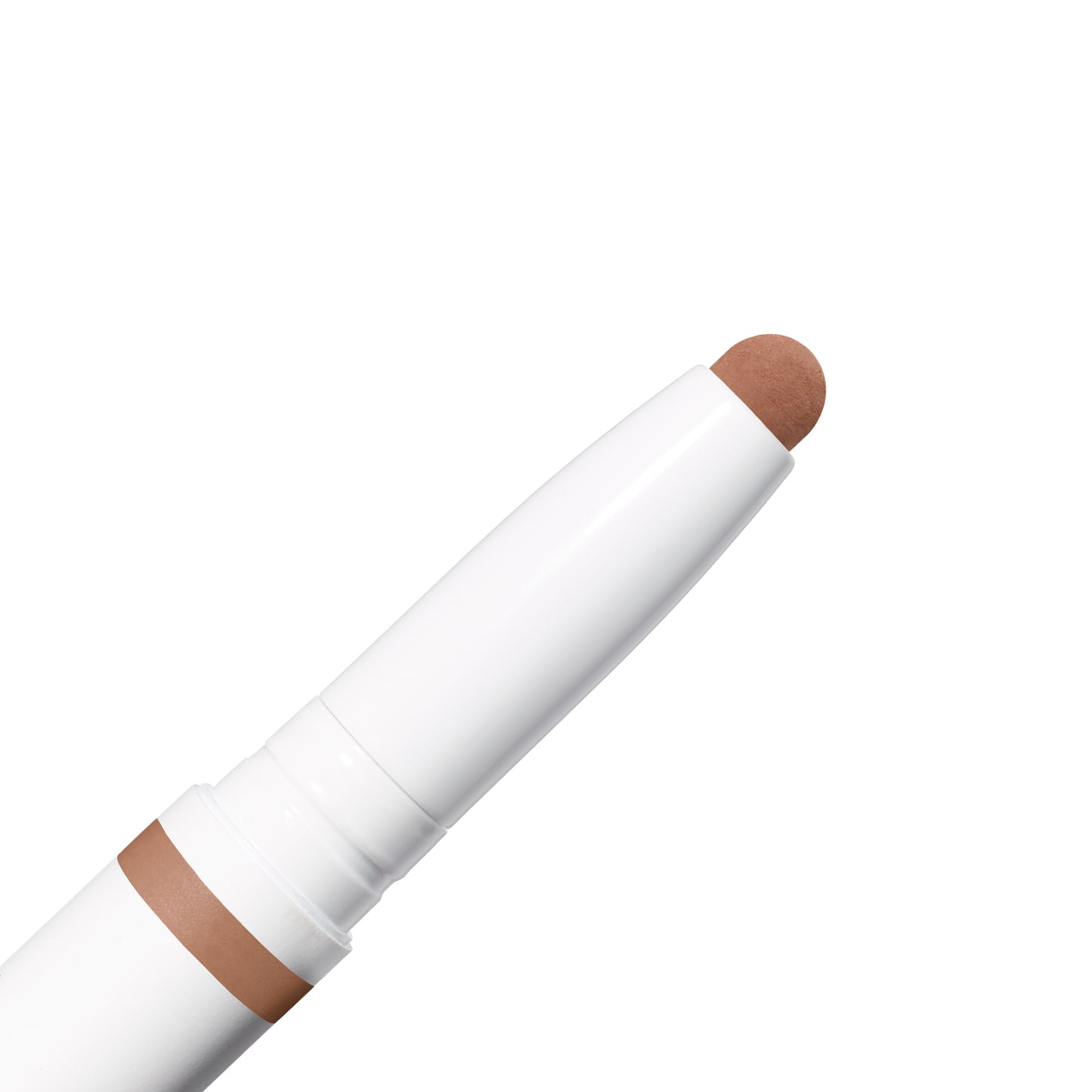 ColorLuxe Eye Shadow Stick in a white tube with beige-tan bullet, offers easy, brush-free application, blendable creamy texture, perfect for versatile eye looks.