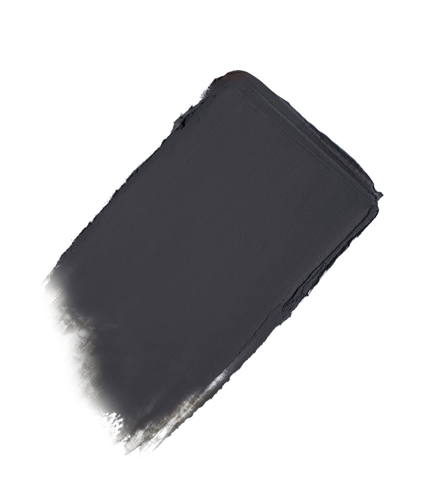 ColorLuxe Eye Shadow Stick in dark charcoal-gray, creamy and blendable, shown in a smooth swipe on white, ideal for effortless, brush-free application.