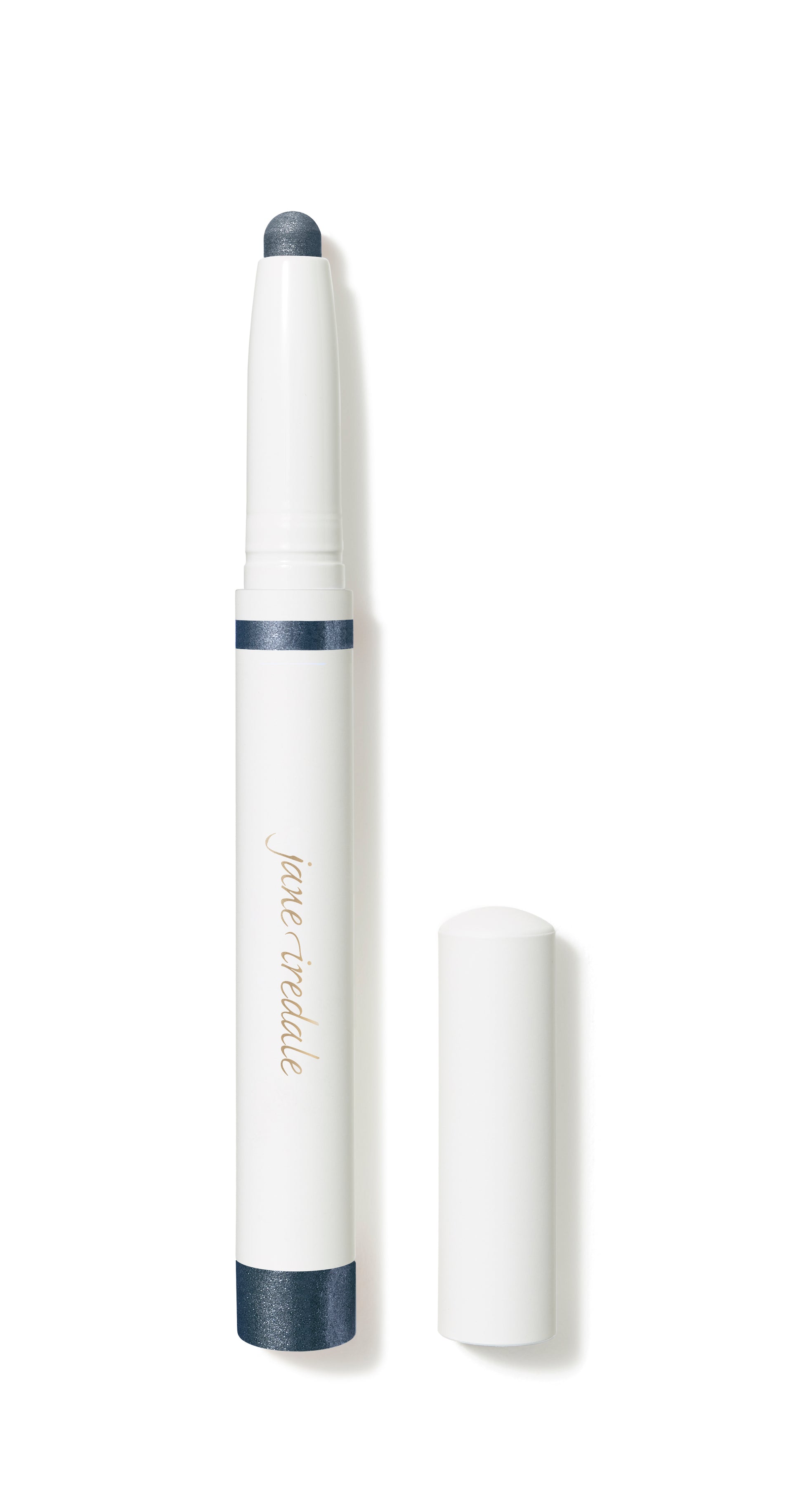 ColorLuxe Eye Shadow Stick by Jane Iredale, a retractable crayon offering creamy, blendable application for versatile eye looks, shown with cap off.