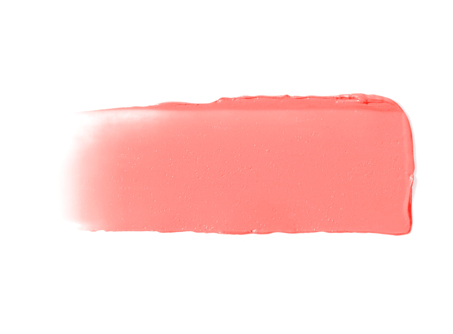 Glow Time® Blush Stick swatch, creamy coral-pink formula, showcasing its smooth, buildable texture and natural finish for a perfect, lasting flush.