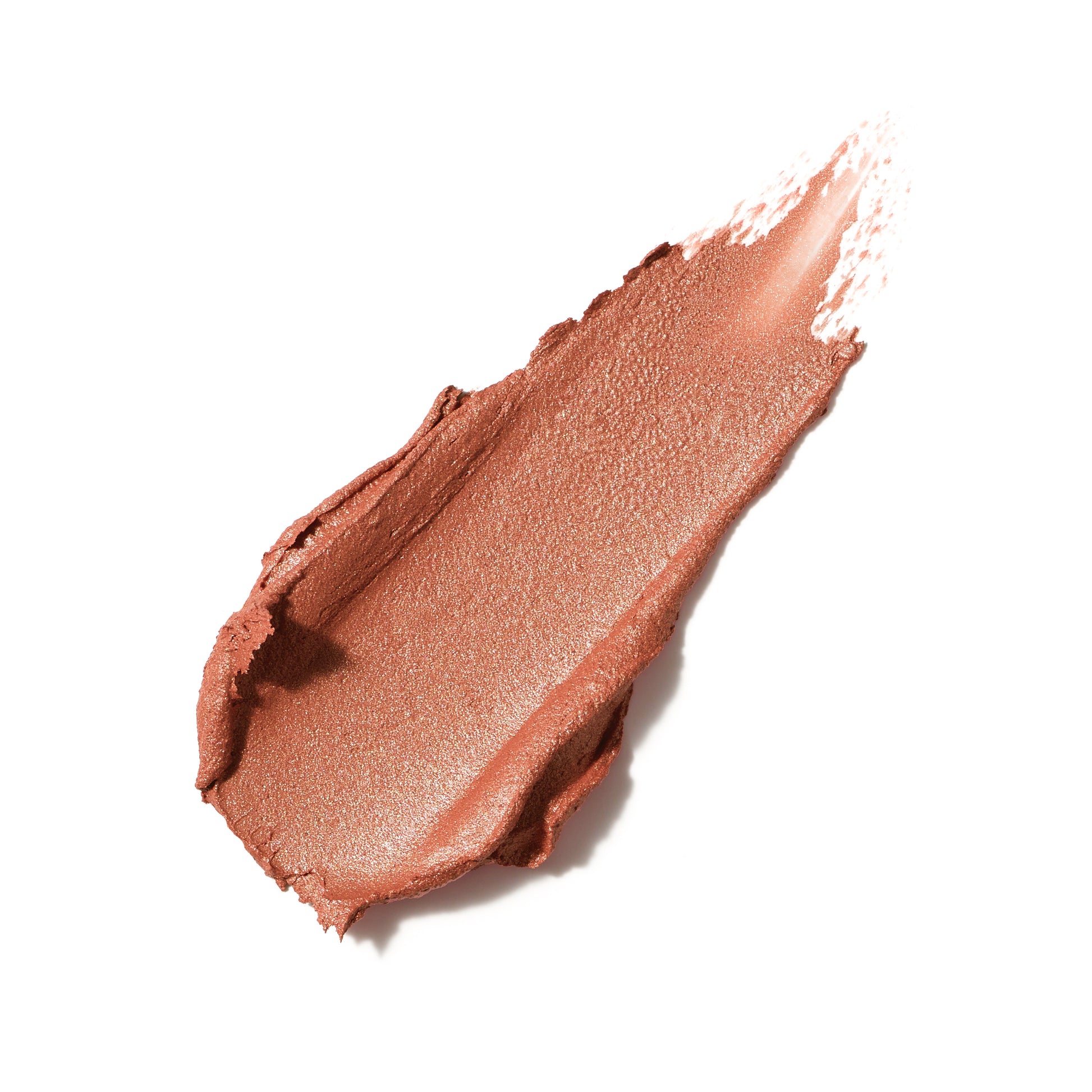 Glow Time® Blush Stick swatch showcasing its creamy, metallic-peach finish, highlighting the product's buildable, skin-like texture for a natural glow.