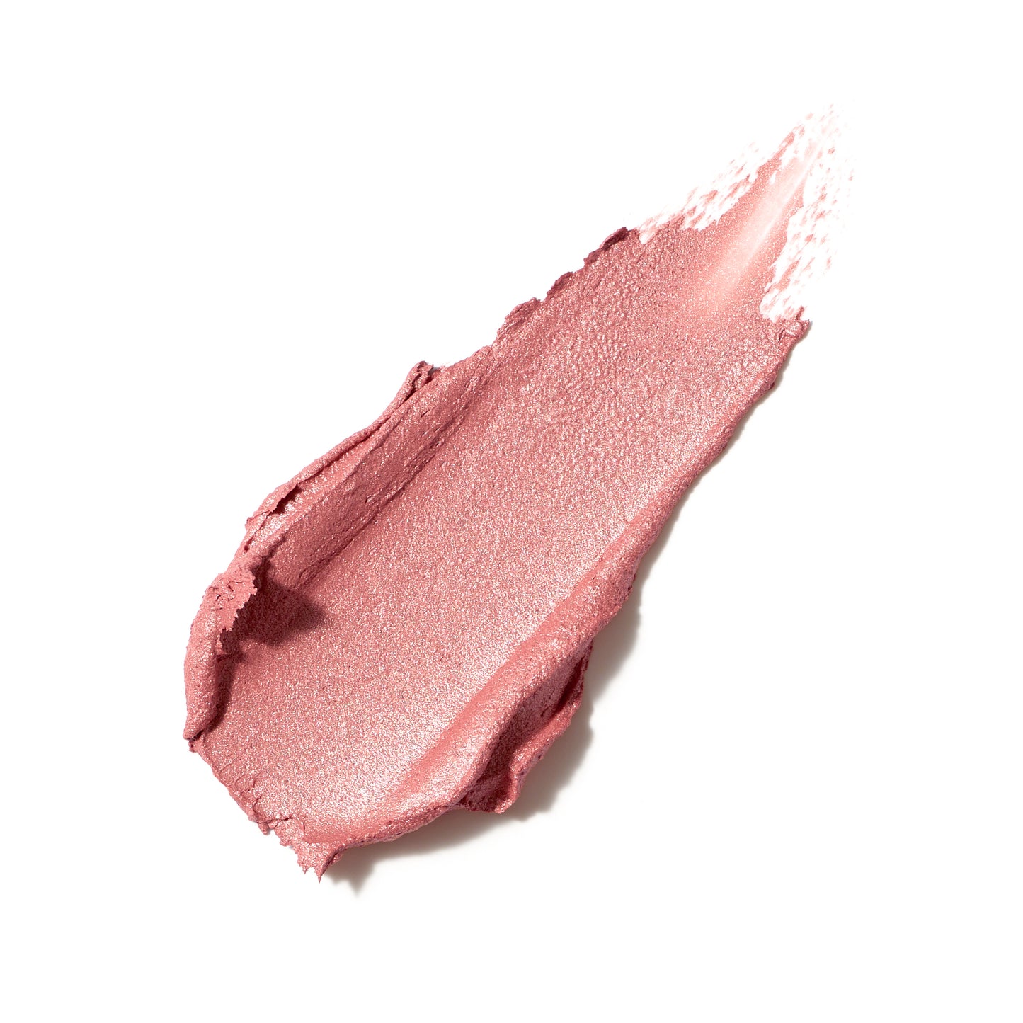 Glow Time® Blush Stick swipe, showcasing its creamy, shimmery rose-pink finish, highlighting a natural, buildable formula ideal for a seamless, skin-like glow.