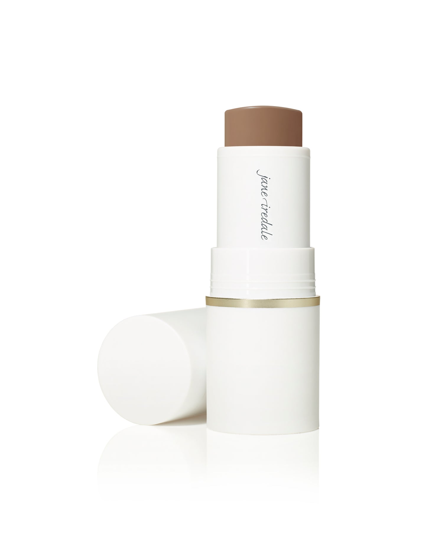 Glow Time® Bronzer Stick: A twist-up cosmetics stick revealing creamy bronzer for a sun-kissed glow, enriched with Olive Squalane for a natural finish.