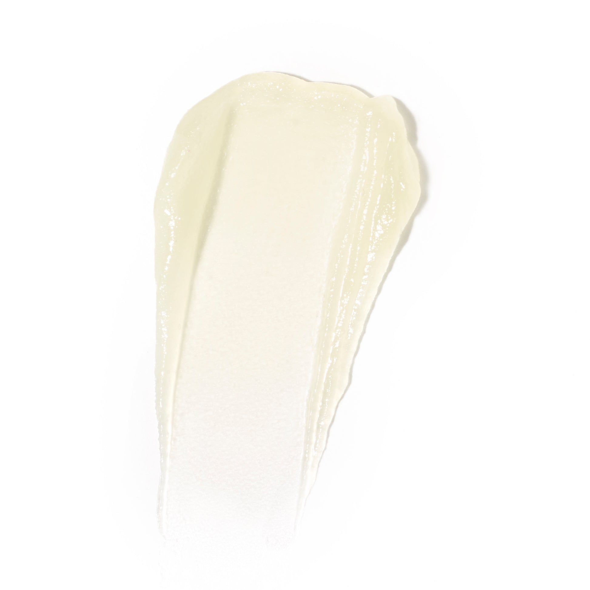Glossy smear of HydroPure™ Hyaluronic Acid Lip Treatment, showcasing its creamy texture for nourishing and plumping lips overnight.