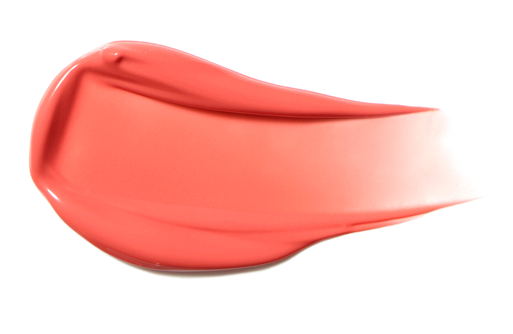 ColorLuxe Liquid Blush swipe, showcasing its creamy texture and seamless blendability for a natural, dewy finish on cheeks.
