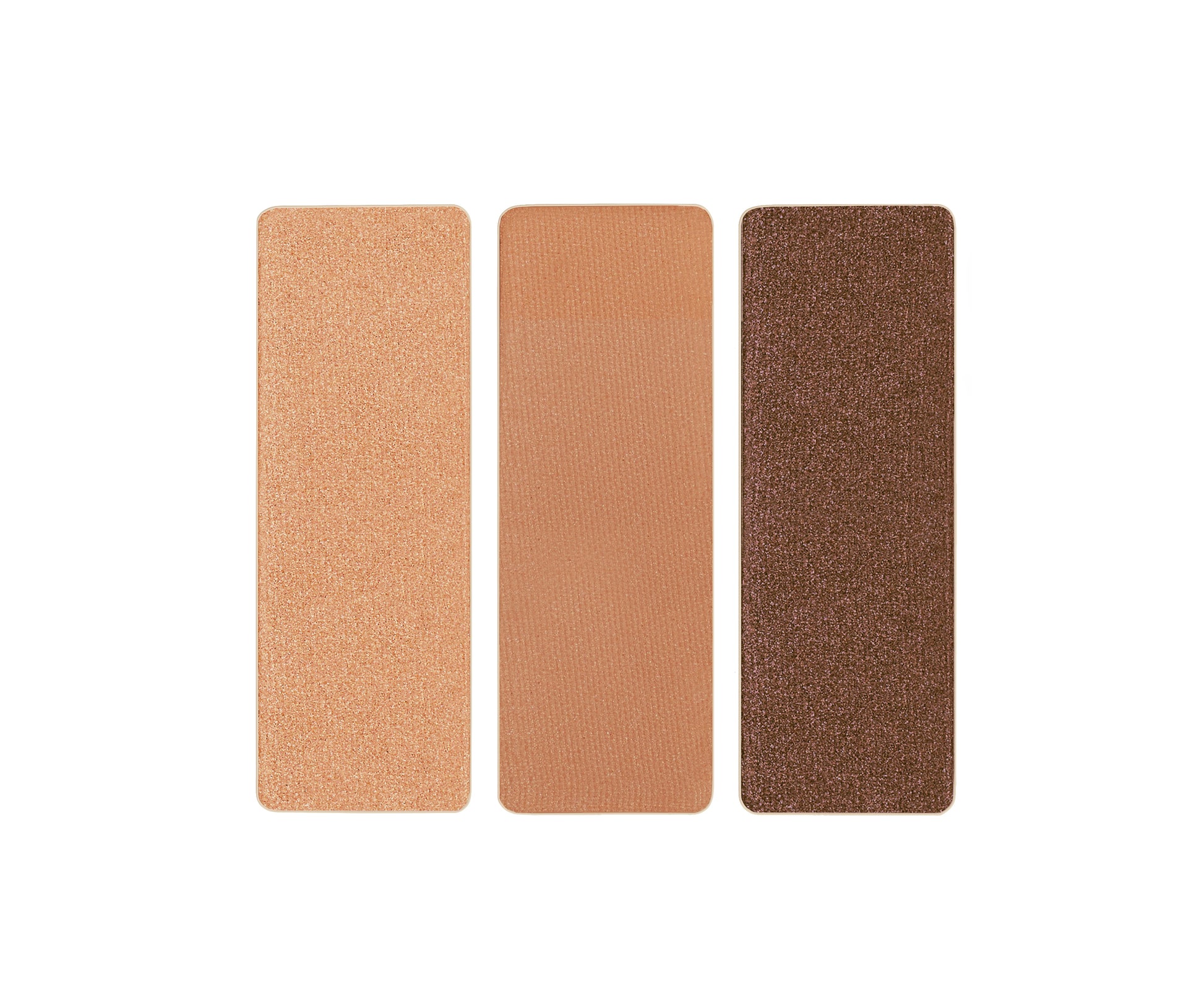 PurePressed® Eye Shadow Triple with shimmer and matte finishes, offering versatile eye looks in a talc-free, vegan formula. Harmonized shades for blending effortlessly.