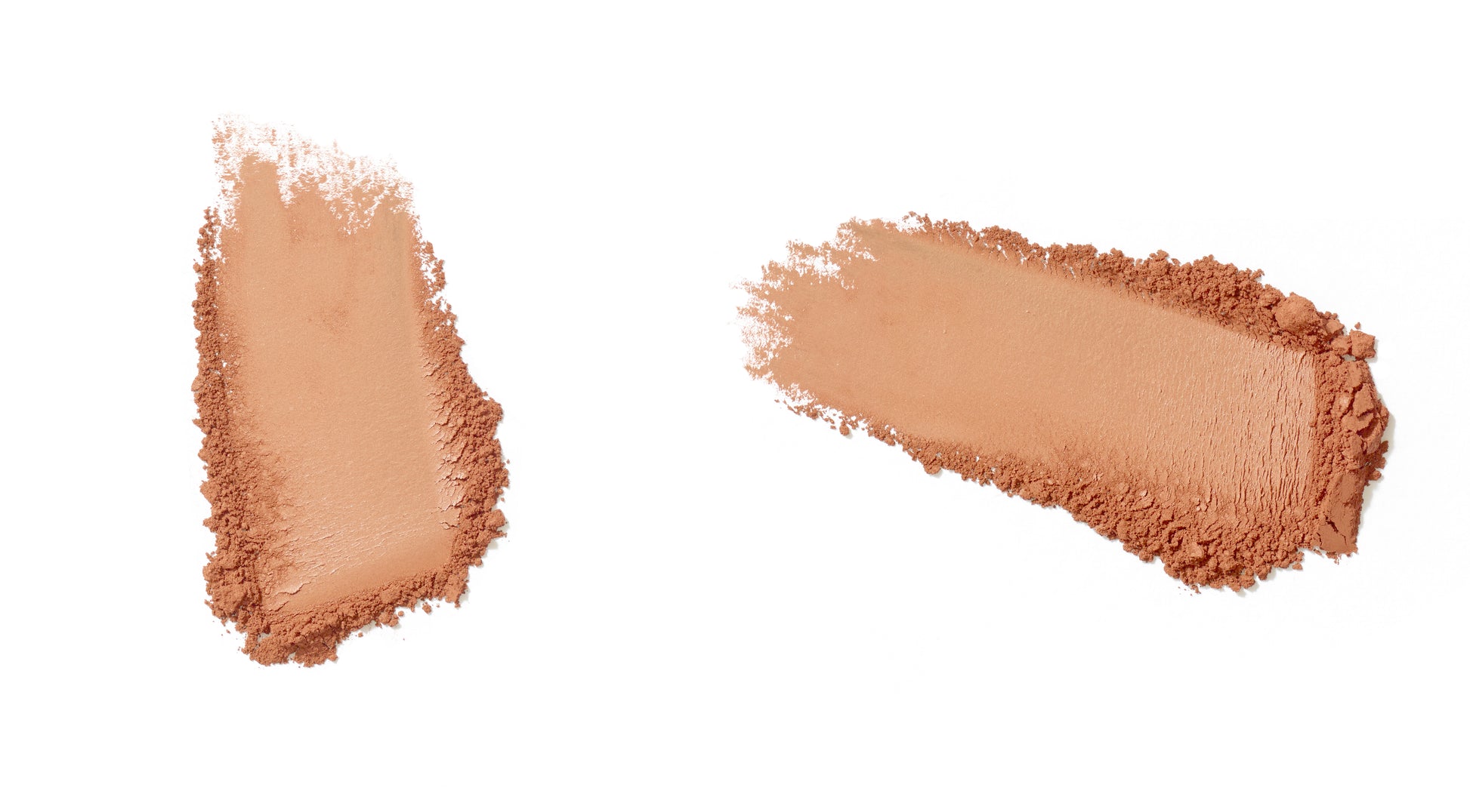 PureBronze™ Matte Bronzer Powder Refill: two light-beige swatches on white, showcasing its fine, blendable texture for natural bronzing and contouring.