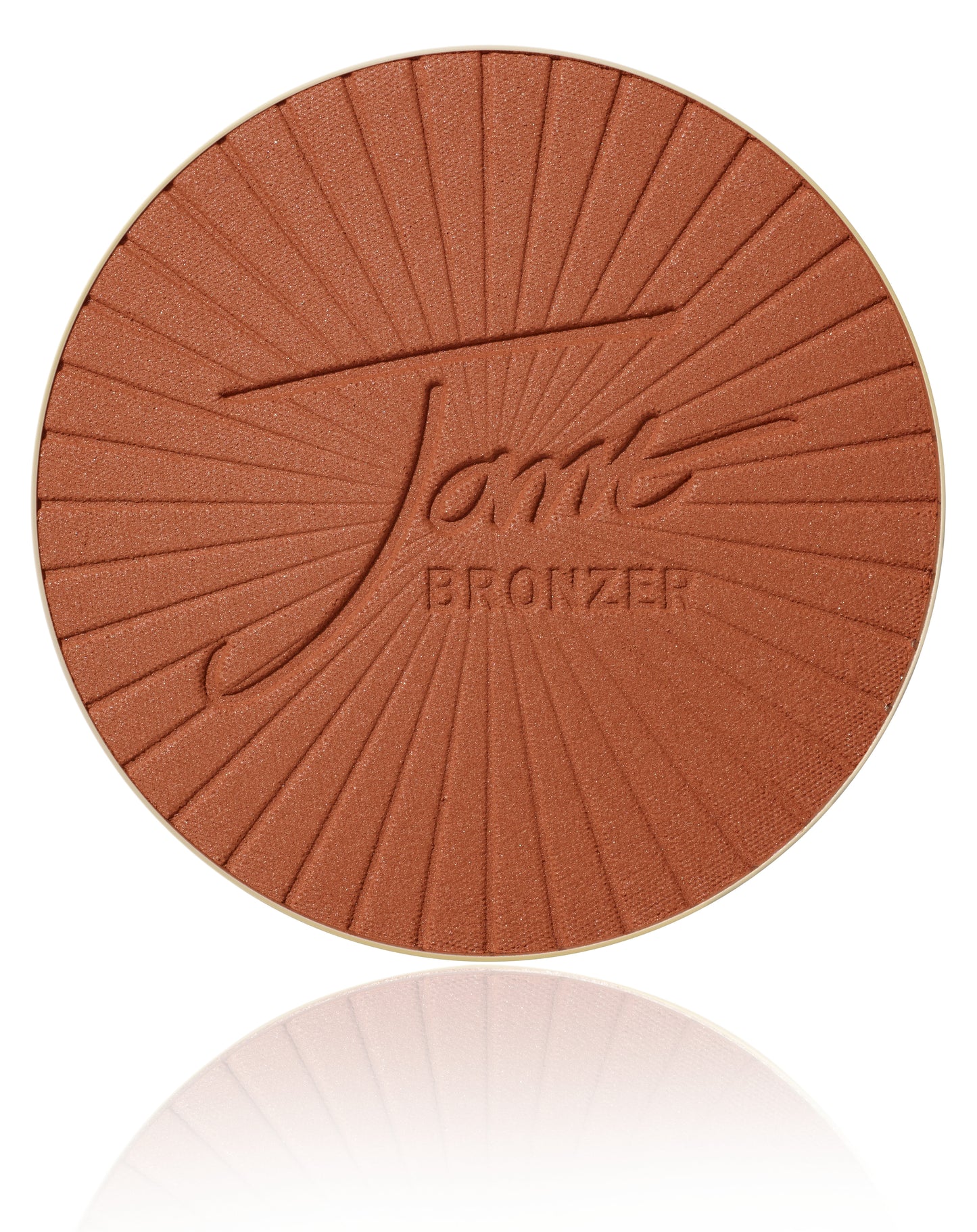 PureBronze™ Matte Bronzer Powder Refill by Tarte, featuring a sunburst-embossed pan, ideal for natural bronzing and contouring with a weightless matte finish.