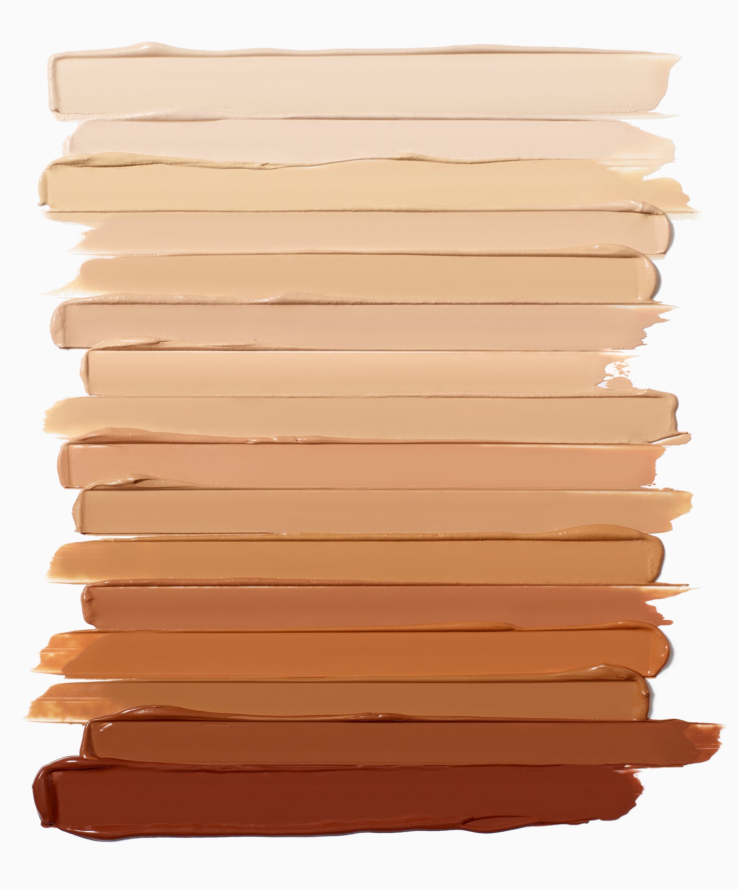 PureMatch™ Liquid Concealer swatches show 16 inclusive shades, demonstrating the buildable, natural finish perfect for seamless coverage, aligning with Beauty Shop Bellaire's clean beauty ethos.